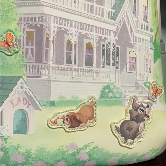 DISNEY LOUNGEFLY Lady & the Tramp BACKPACK SET! - Picture 15 of 16